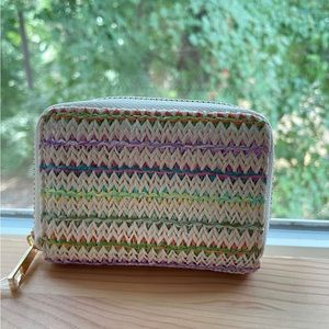 Straw Braided Wallet - "Like Dreams" | Small Coin Purse/Wallet